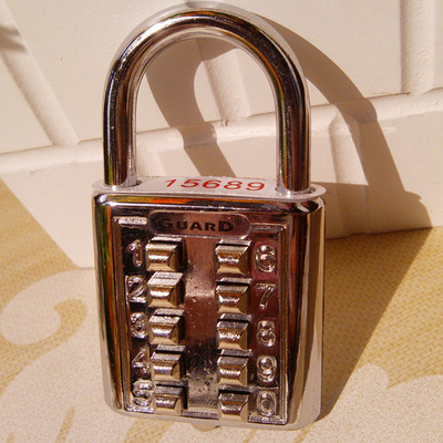 批發(fā)十位按鍵五位碼掛鎖與密碼鎖，噴漆或電鍍可選——義烏市長(zhǎng)浩工藝鎖具廠CR-602箱包掛鎖詳情